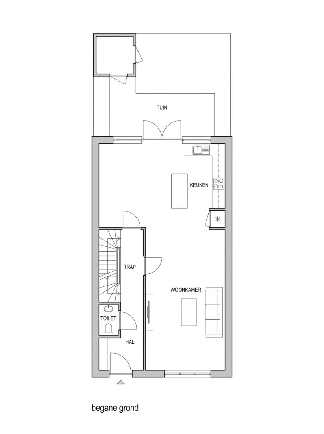 Plattegrond De Linde — begane grond