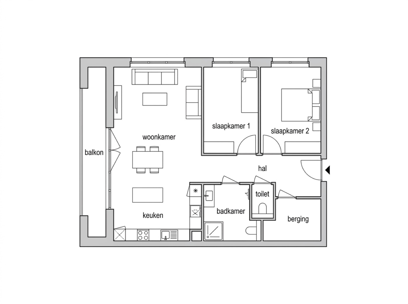 Plattegrond Het Parkhuis — begane grond