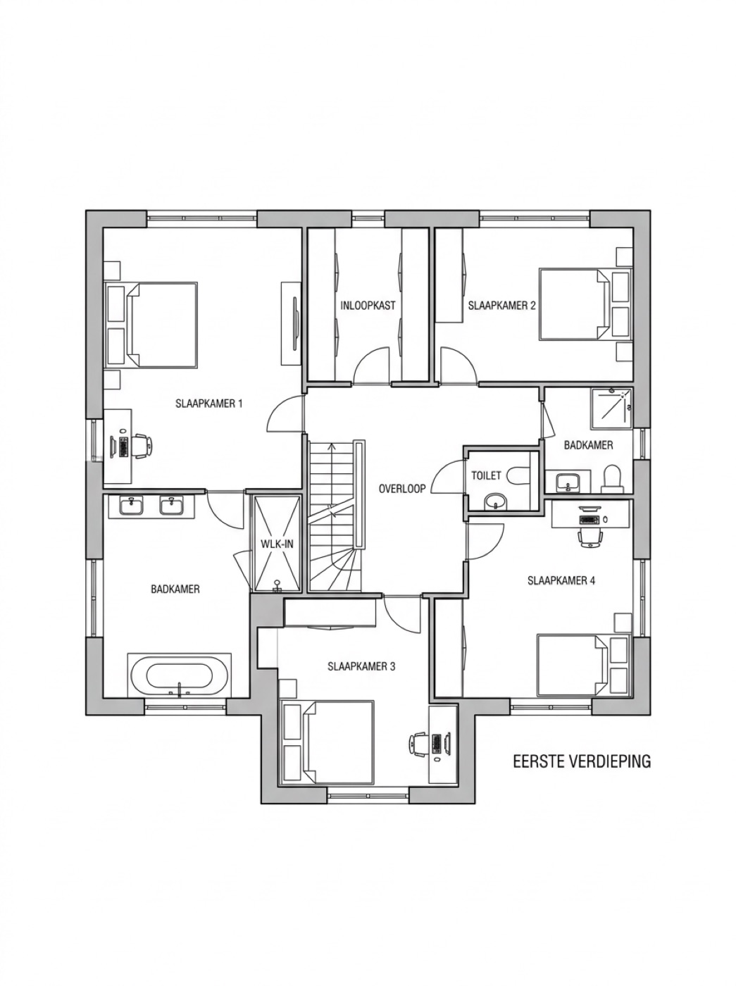 Plattegrond De Eik — verdieping